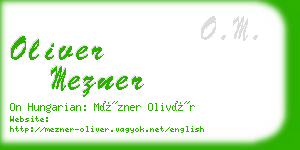 oliver mezner business card